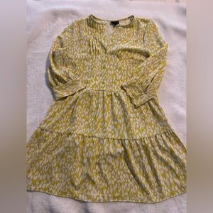 Who What Wear Lemon and Ivory Dress